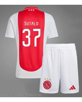 Ajax Josip Sutalo #37 Maglia Gara Casa Repliche 2024-25 Bambino Maniche Corte